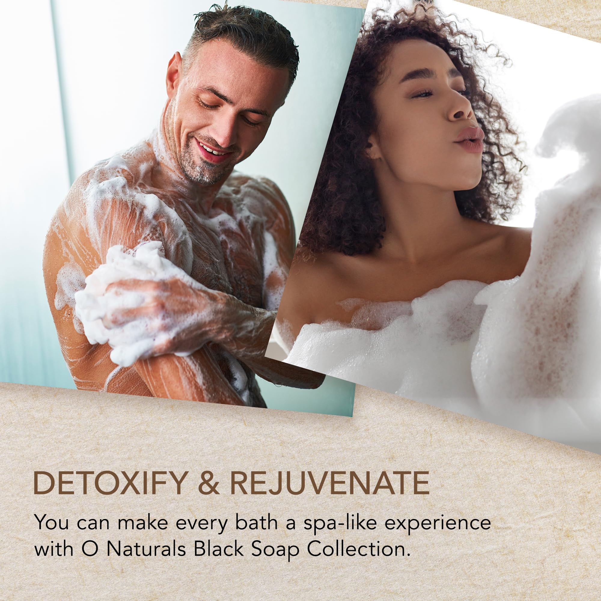 O NATURALS Dead Sea Salt soap bar with mineral-rich cleansing formula.