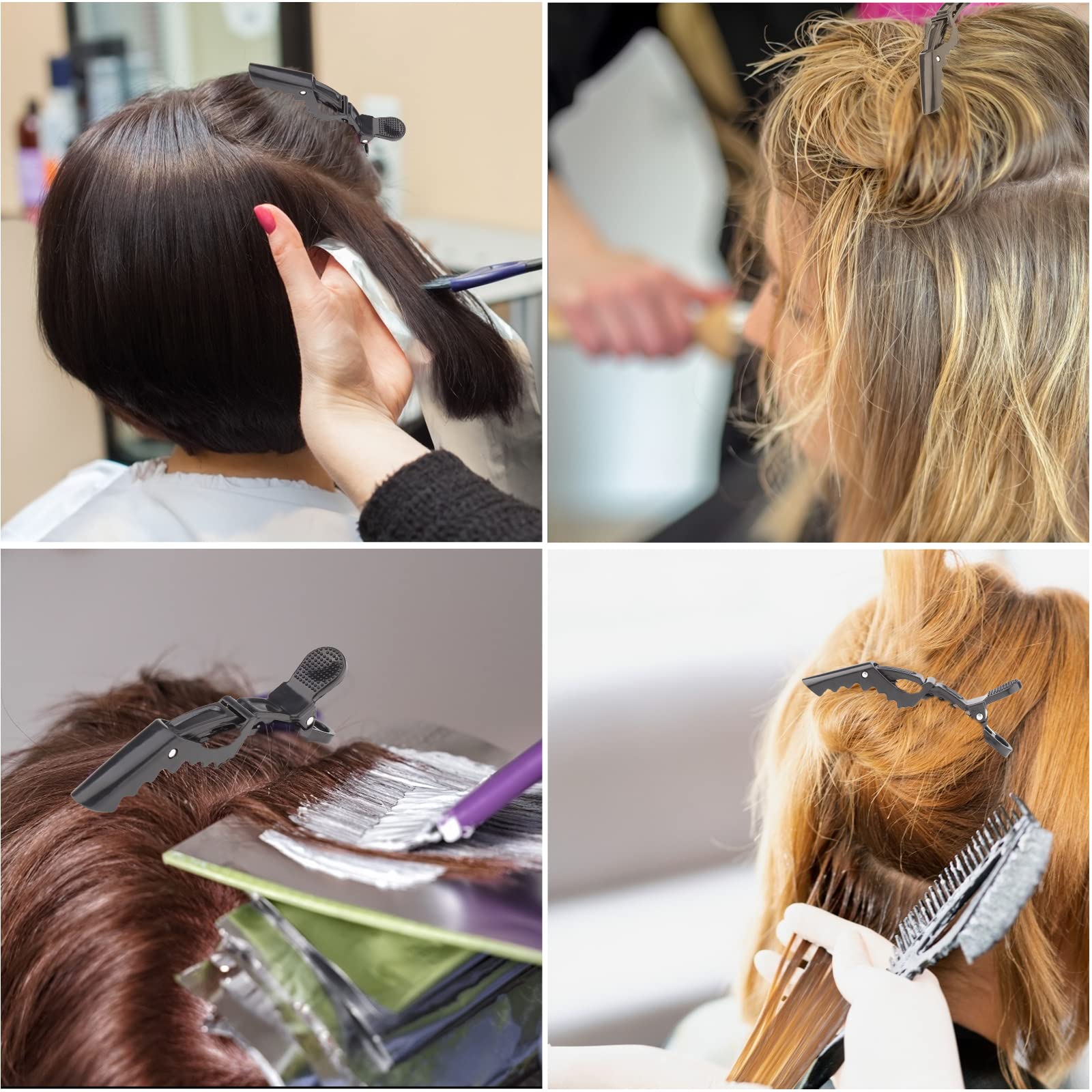 Ondder hair coloring sectioning clip enables clean color application