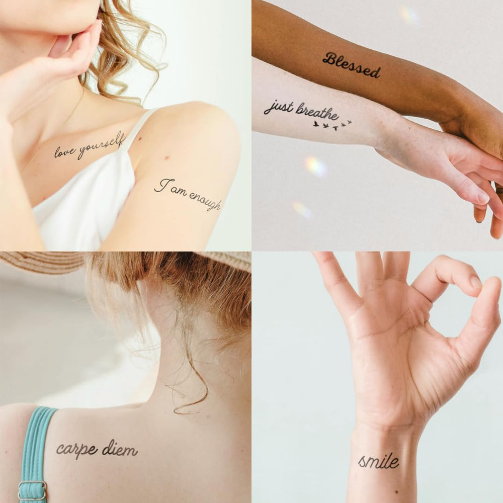 One Grace Blessed realistic tattoos mimic real ink for subtle accents