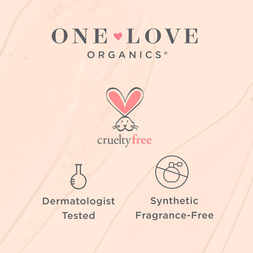 Radiant, nourished skin after cleansing with One Love Organics