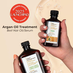 One 'n Only Argan Oil frizz smoothing on hair strands.