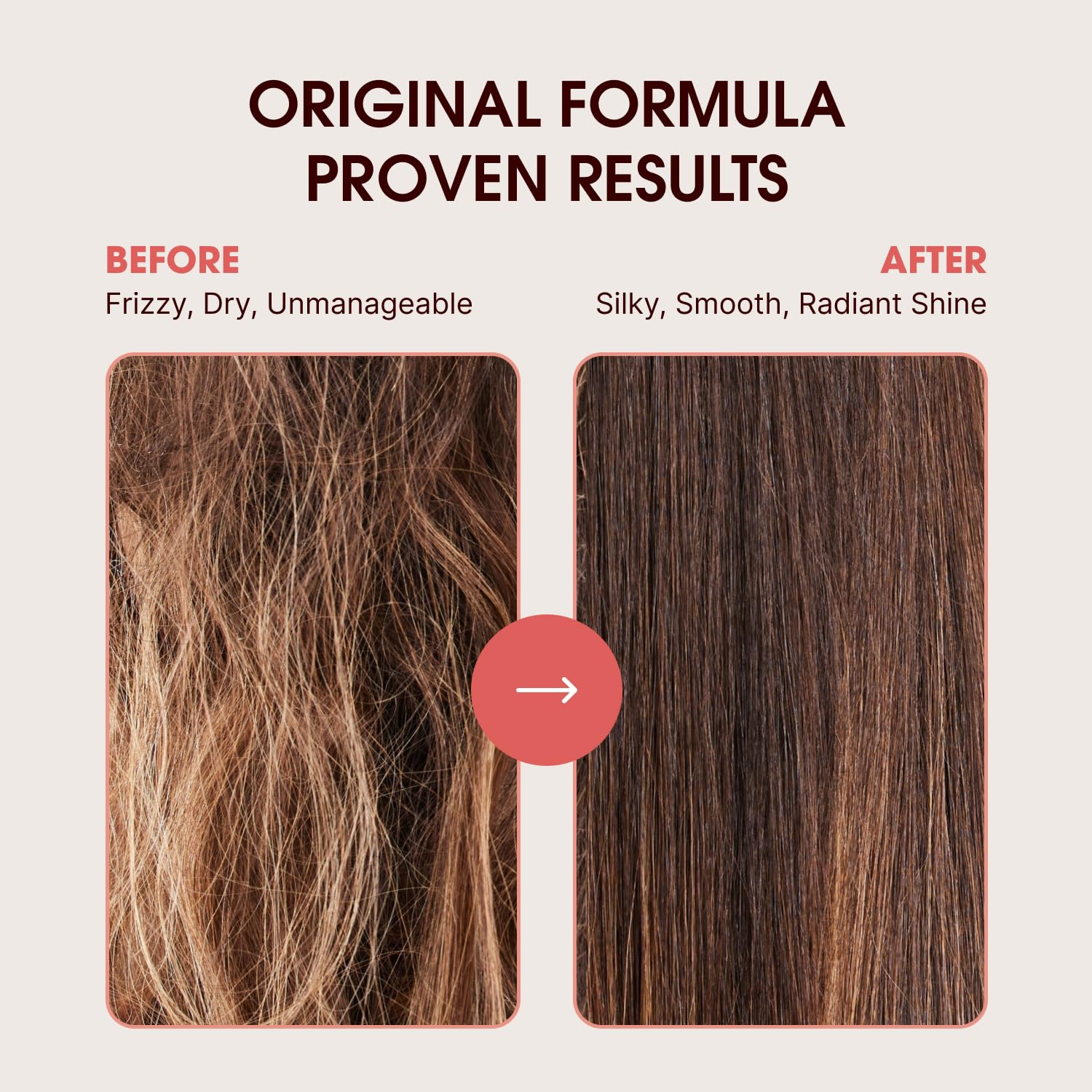 One 'N Only Argan Oil Hair Treatment frizz-control tames flyaways for a polished look.