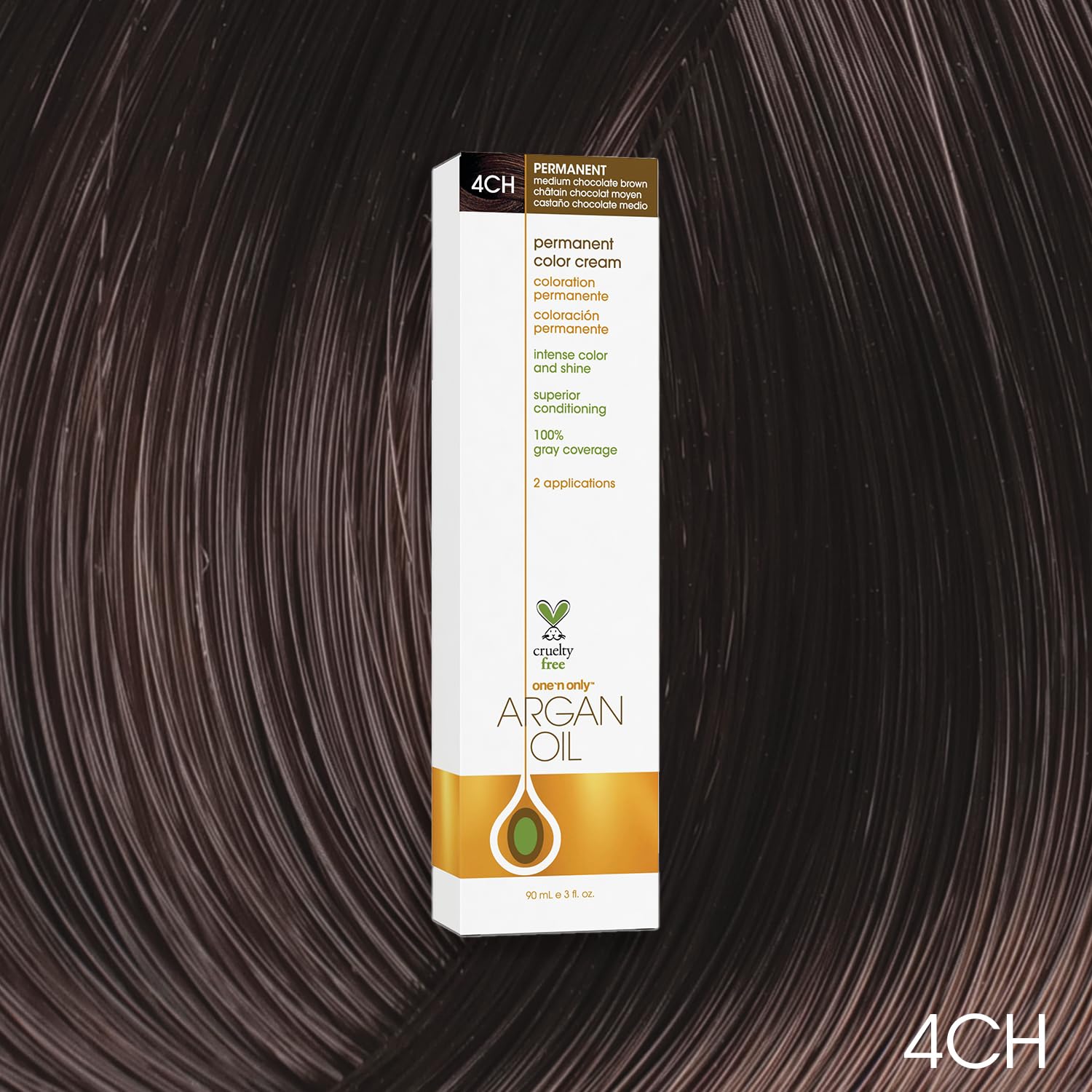 One 'N Only argan oil permanent color cream close-up shows nourishing shine