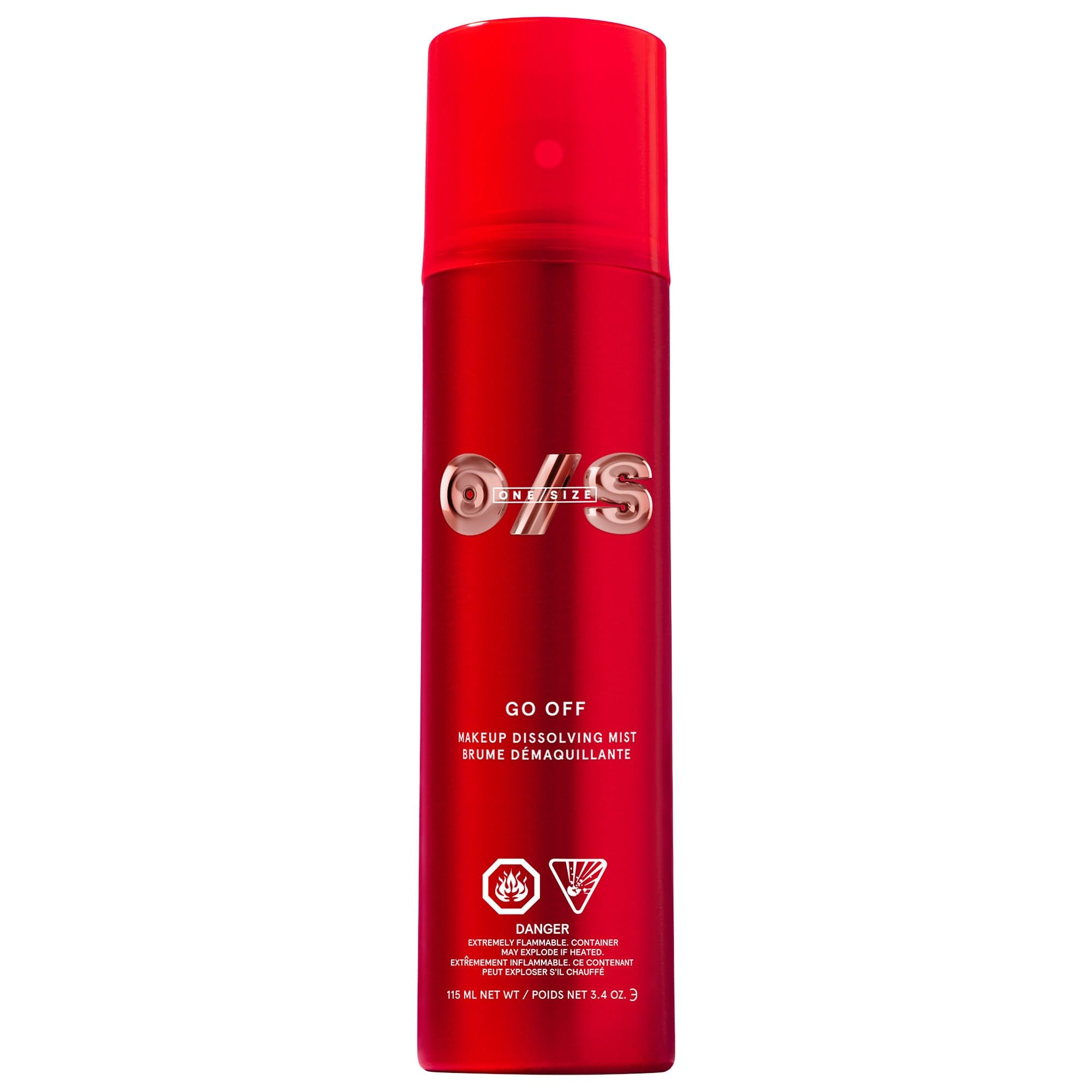 ONE/SIZE GO Off makeup dissolving mist bottle for easy eye makeup removal.