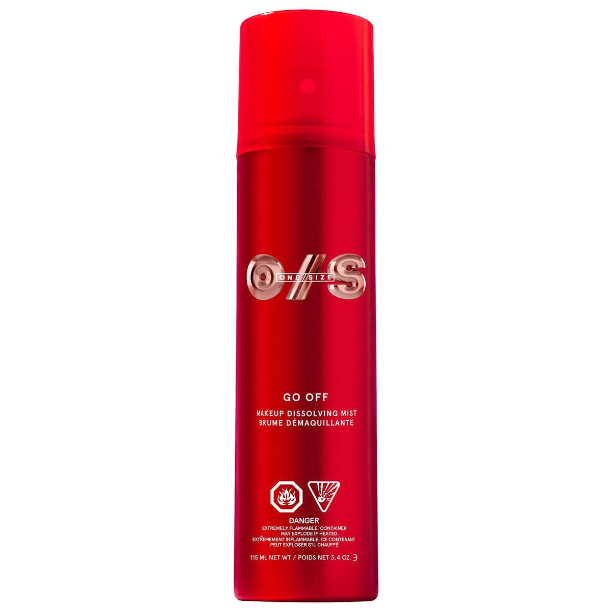ONE/SIZE GO Off makeup dissolving mist bottle for easy eye makeup removal.