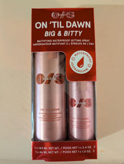 One Size On ’Til Dawn matte-finish mist for lightweight, shine-reducing makeup setting.