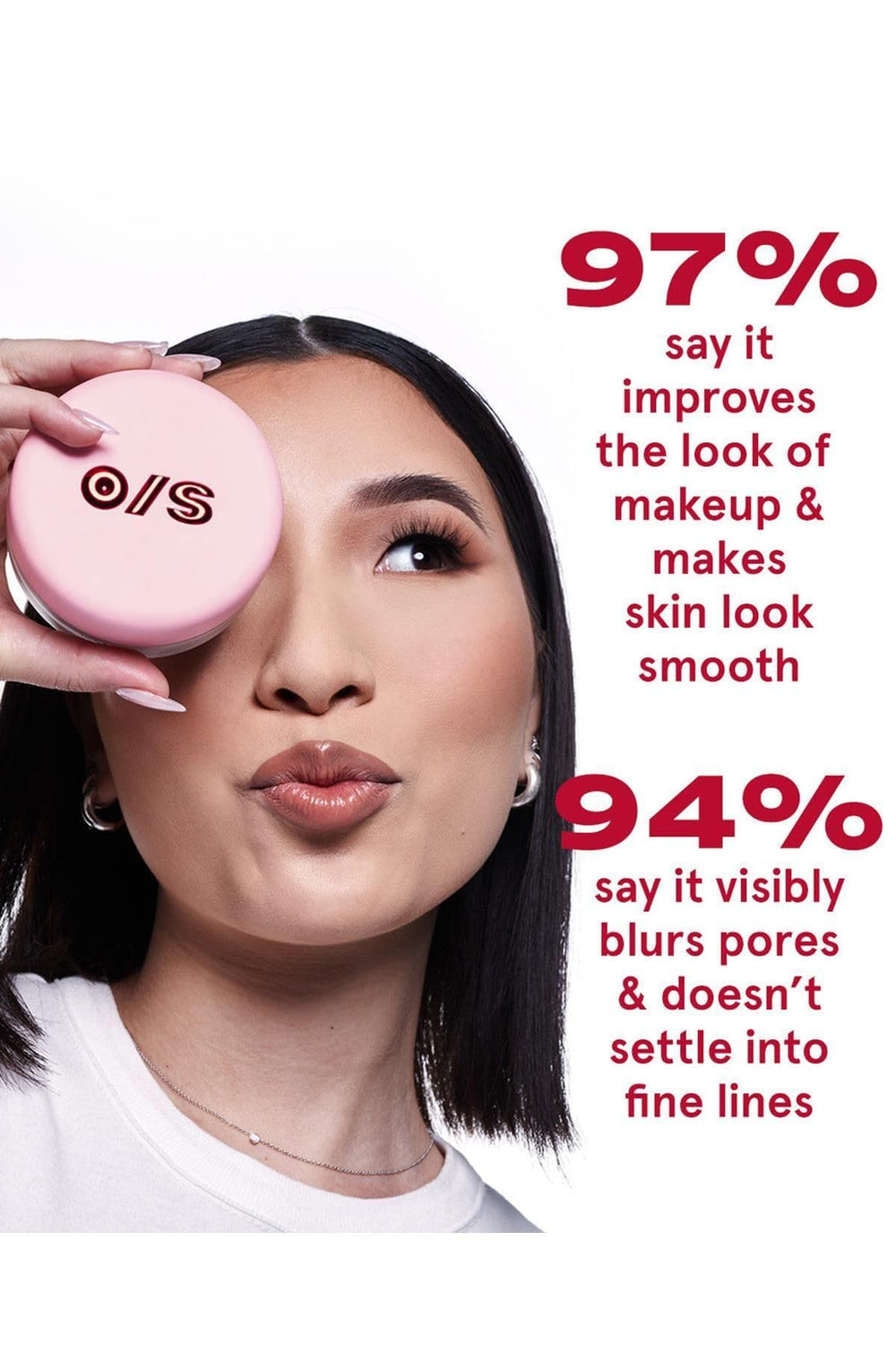 One Size Ultimate Blurring Setting Powder wear test under sweat-proof conditions