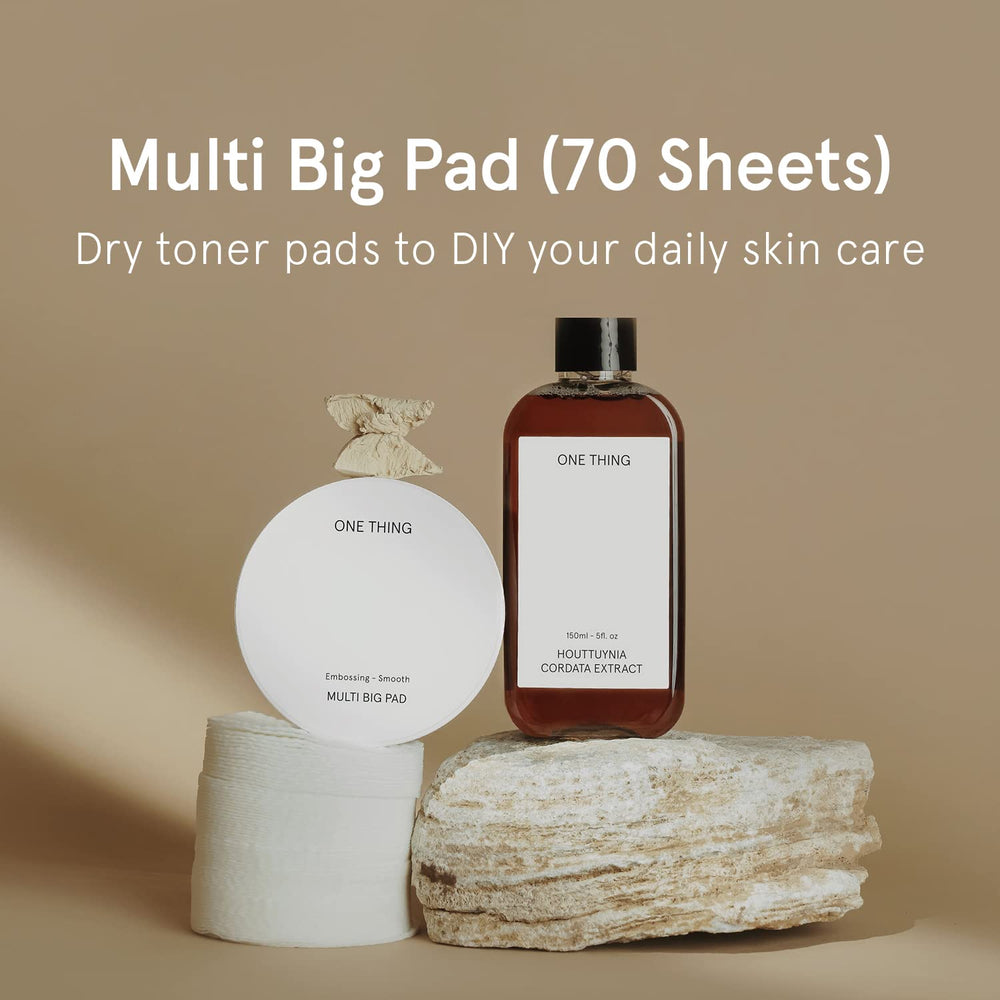 Korean skincare ethos with ONE THING pads supporting gentle exfoliation and ritual-like use.