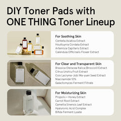 Large size cotton rounds by ONE THING for exfoliating and gentle toning routines.