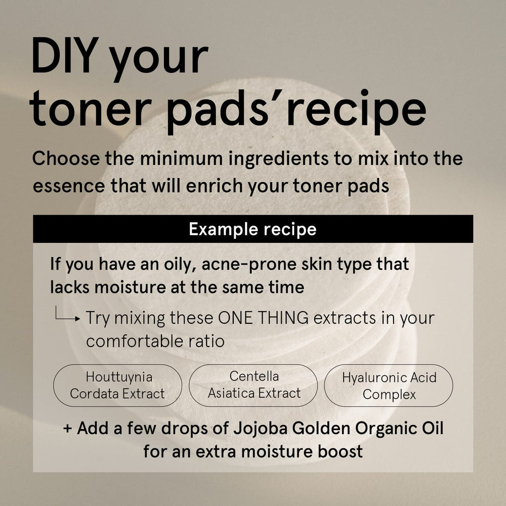 Wet pad use for quick face wipe with any ONE THING extract.
