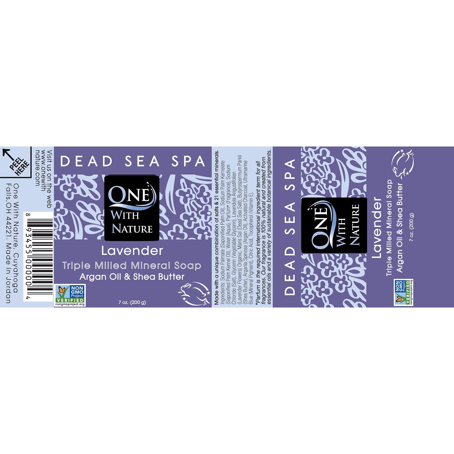 One With Nature Dead Sea Salt Lavender Soap eco-friendly packaging highlights sustainability