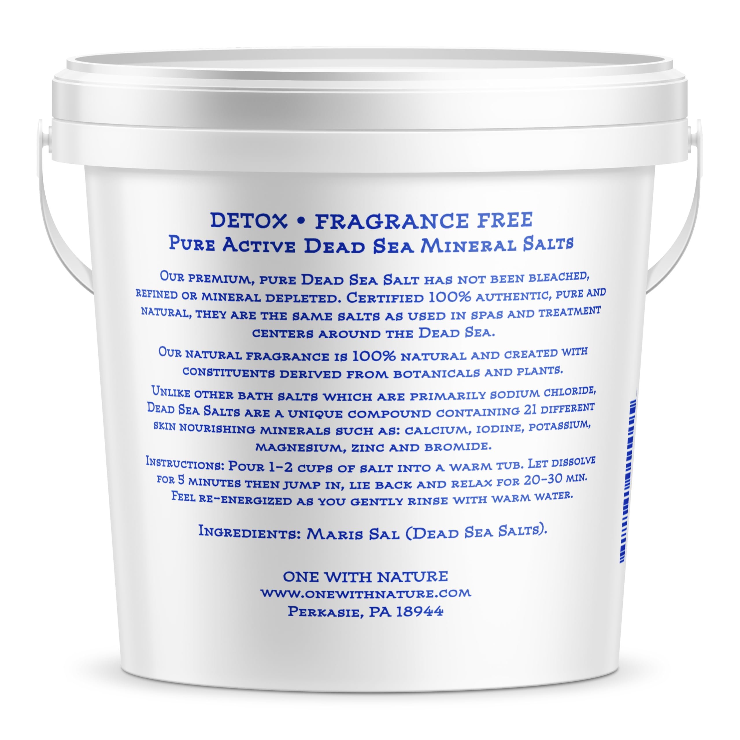 One With Nature Dead Sea Salt mineral closeup highlighting magnesium, sulfur, and other trace minerals