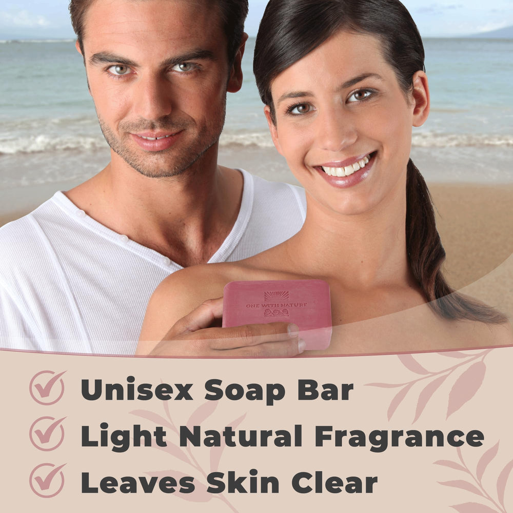 One With Nature Dead Sea Salt Sandalwood Soap fragrance sandalwood evokes calming experience
