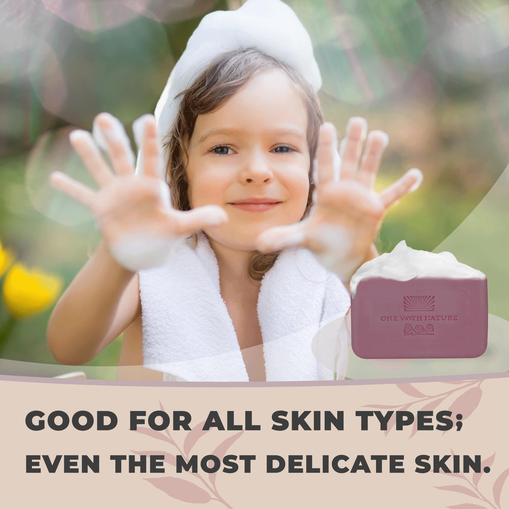One With Nature Dead Sea Salt Sandalwood Soap use for face and body