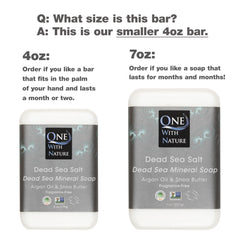 One With Nature Dead Sea Salt Soap bar closeup—mineral-rich texture ideal for gentle exfoliation.