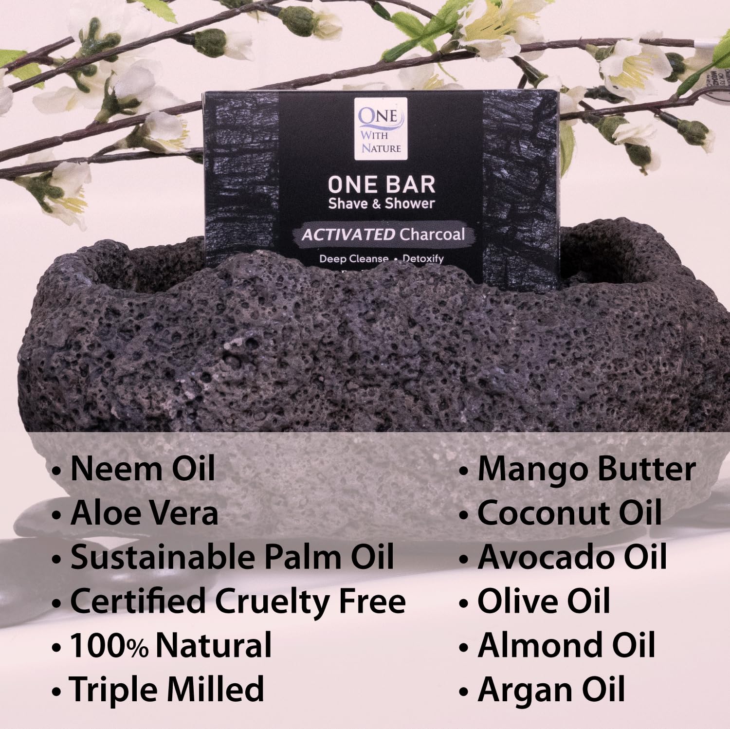 One With Nature ONE Bar in shave use for a smooth routine