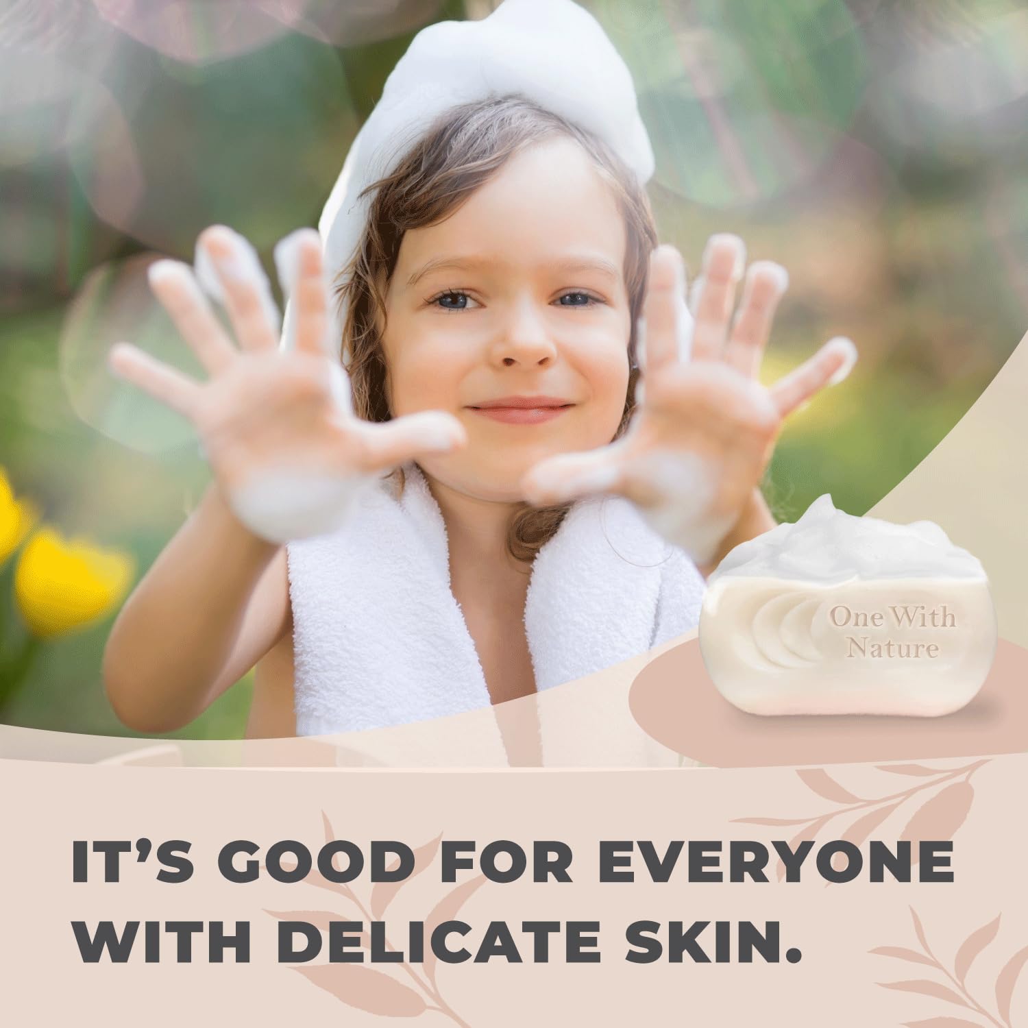 One With Nature probiotics oatmeal apple cider blend nourishes the skin barrier.