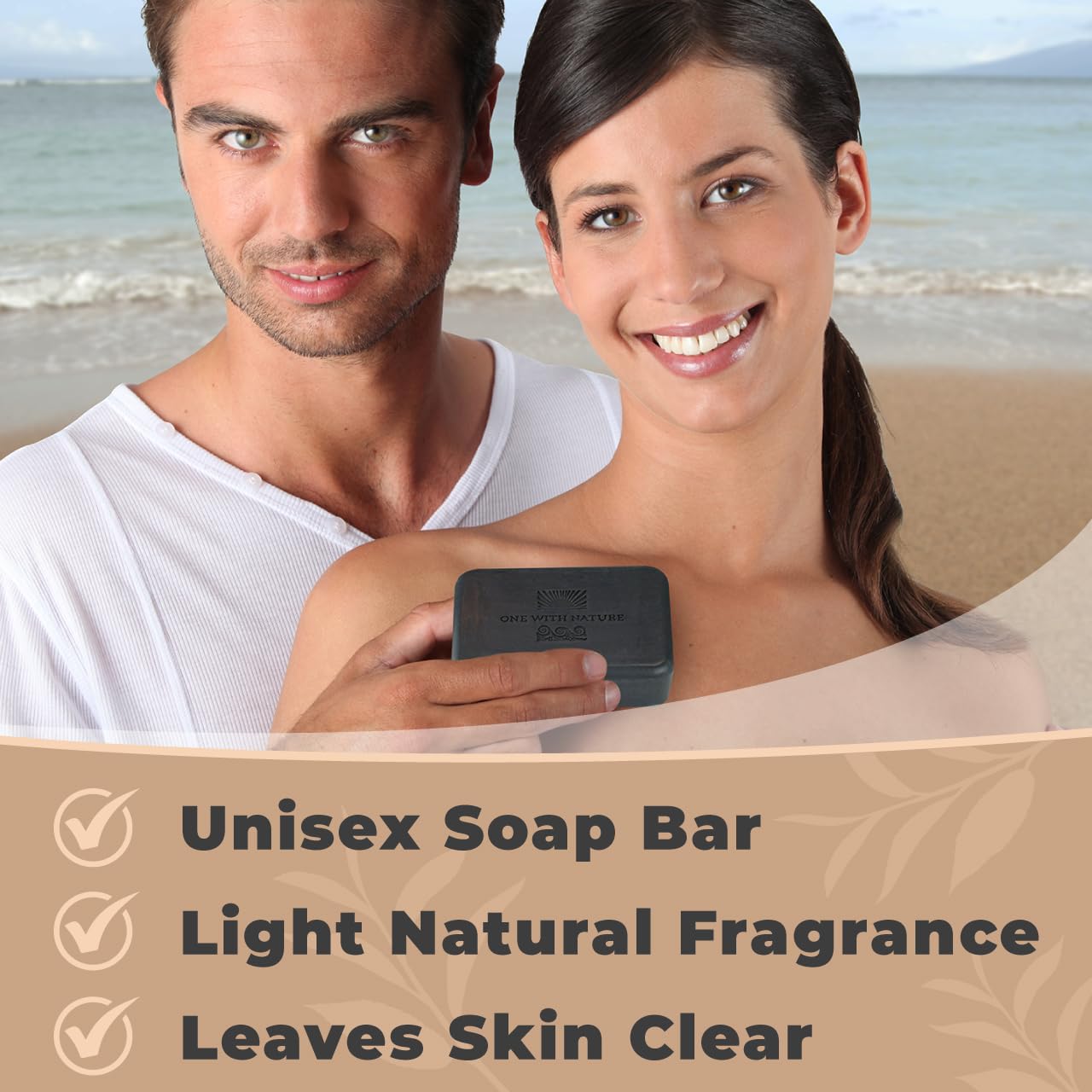 One With Nature shea butter and argan oil texture for balanced moisture.