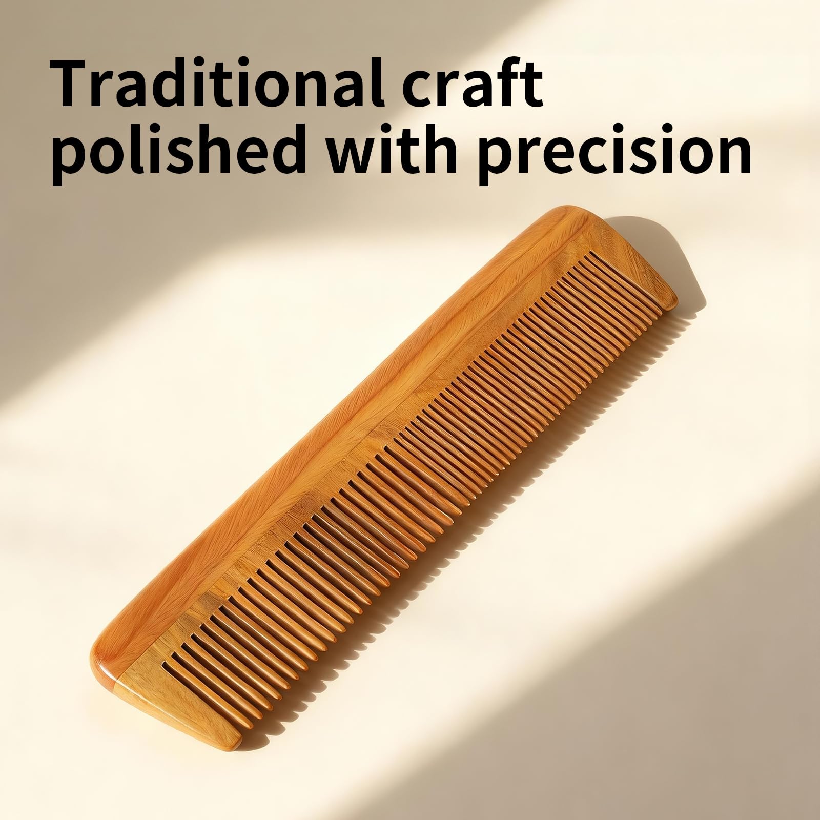 Onedor 6.49-inch length sandalwood comb ready for daily use