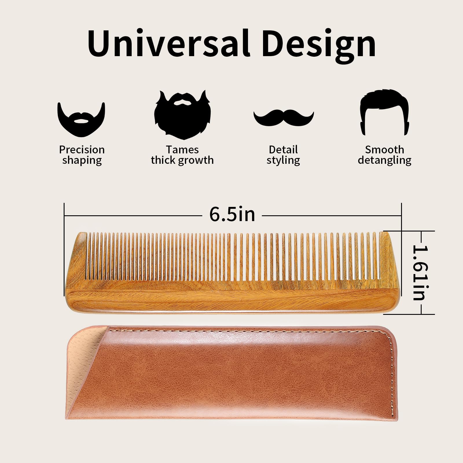 Onedor green sandalwood comb hair-styling close-up for gentle anti-static grooming