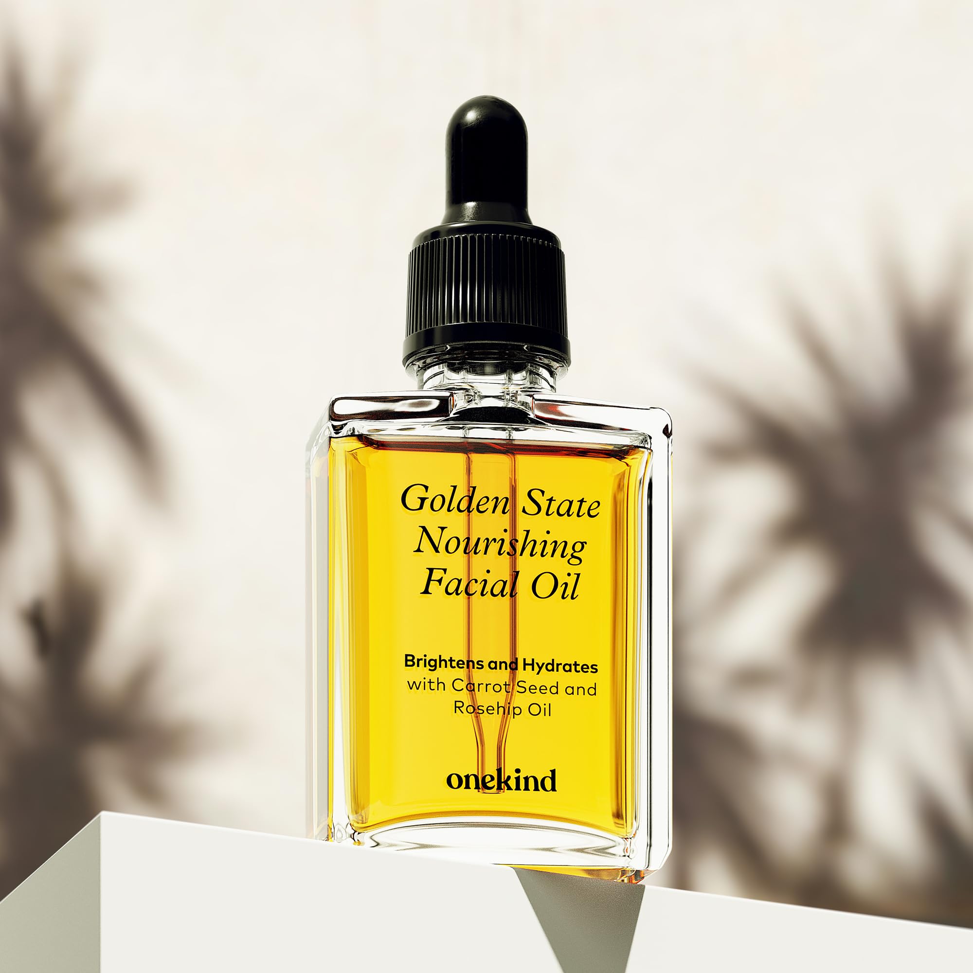 Onekind Golden State Rosehip oil focus for antioxidant nourishment and glow.