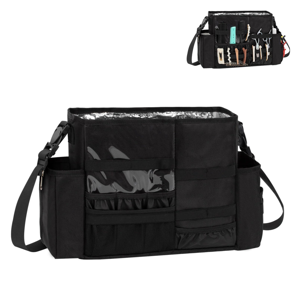 Onemoky hairdresser bag open main compartment for easy access to styling tools on the go.
