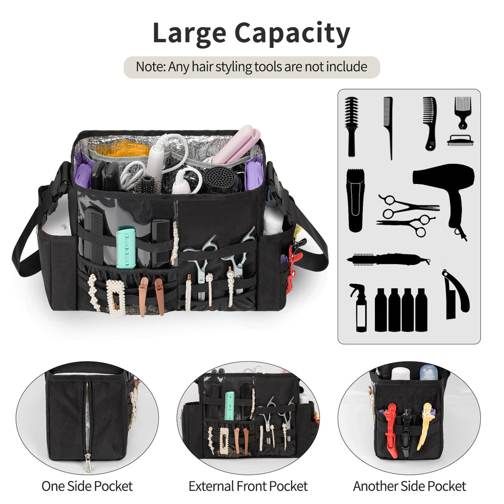 Onemoky hairdresser bag side pockets keep small tools organized during client sessions.