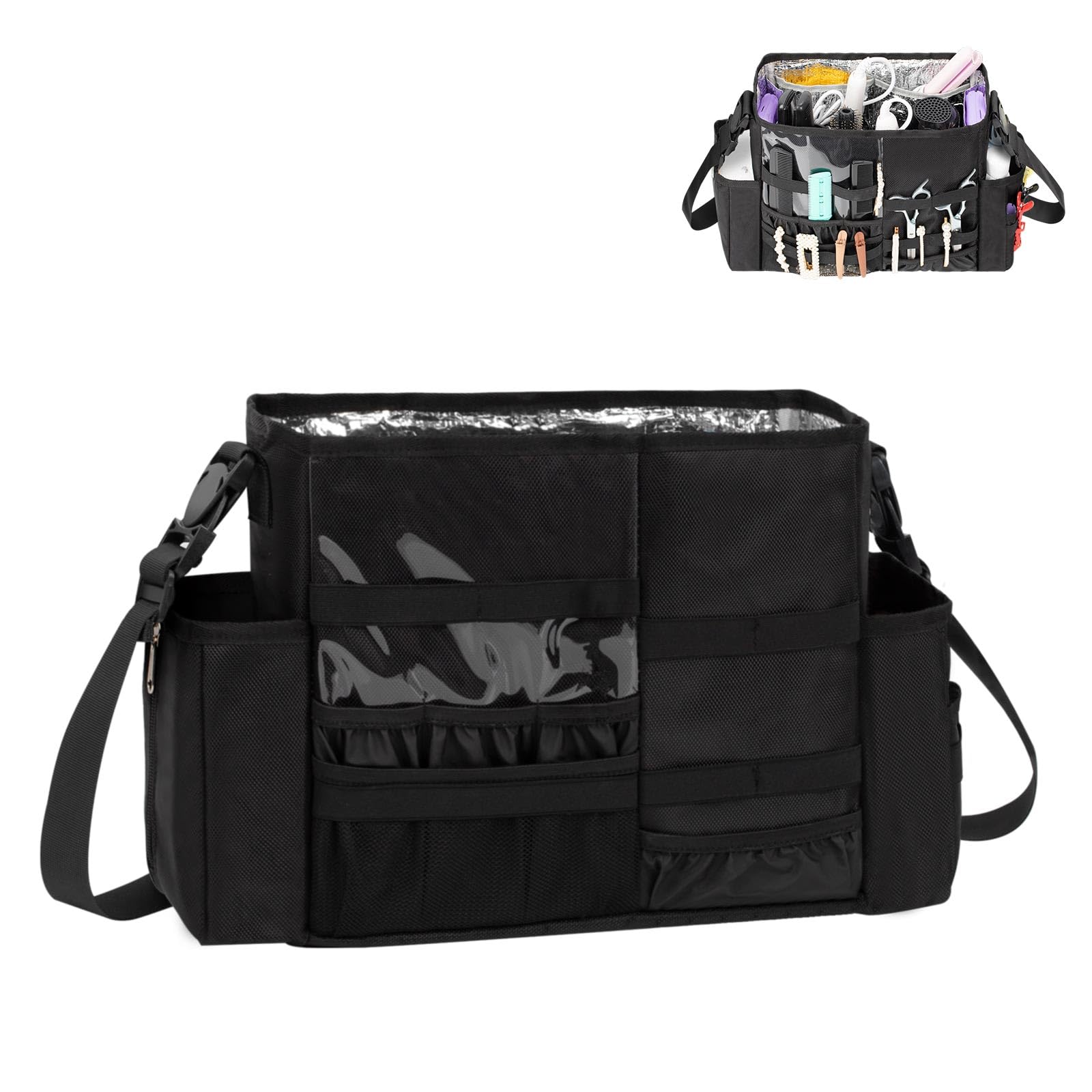 Onemoky hairdresser bag ready to carry to studio or client site.