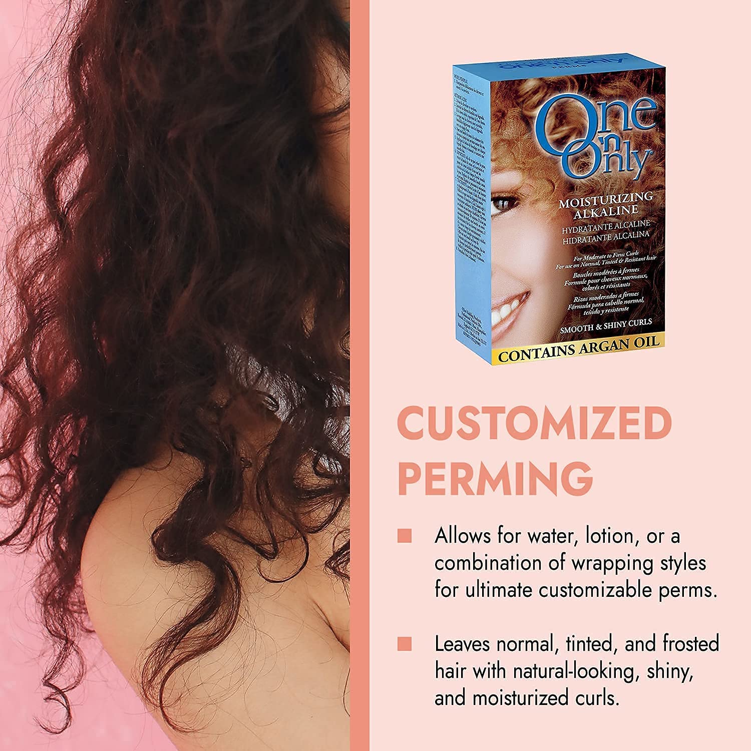 One 'N Only neutralizing step seals curls for lasting shape.