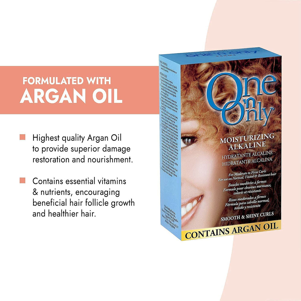 One 'N Only waving lotion application shows soft, defined curls.
