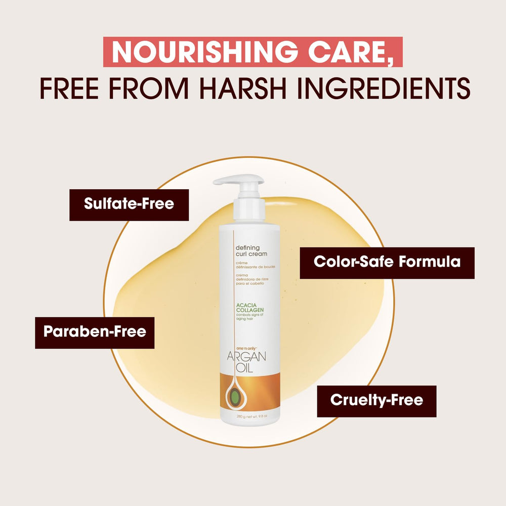 One 'N Only Defining Curl Cream sulfate-free formula for gentle curl care.
