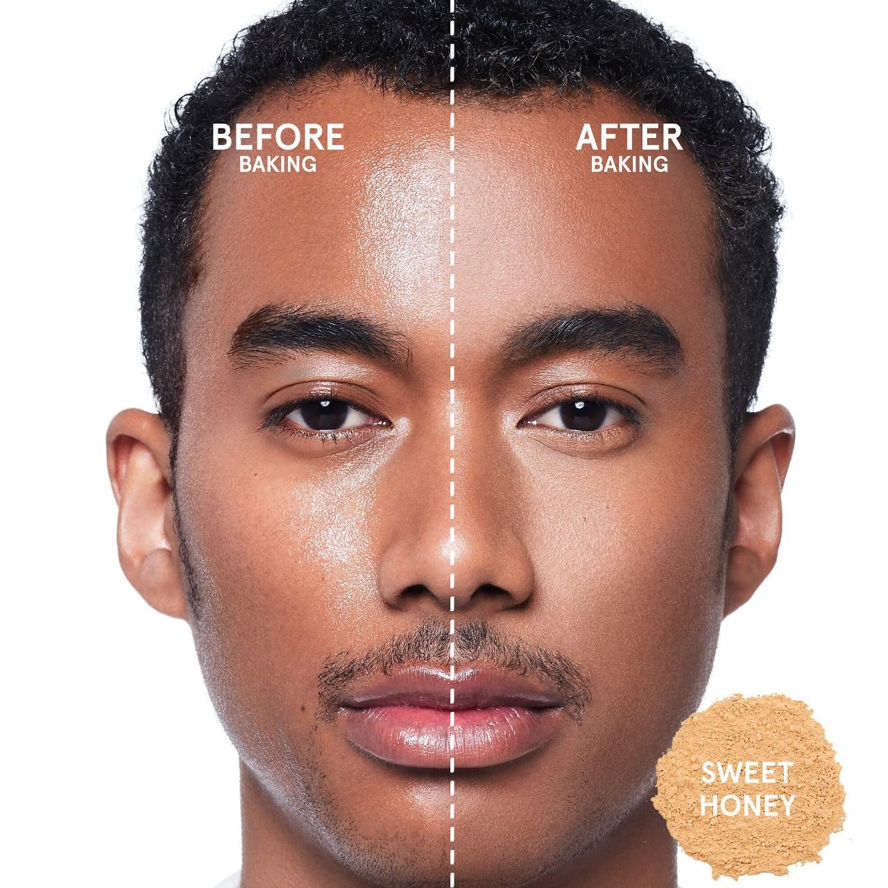 One Size Patrick Starrr Sweet Honey swatch on skin shows medium-to-deep shade match.