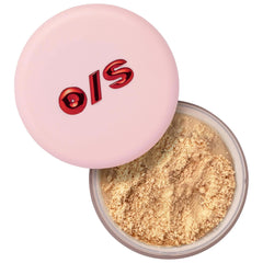 One Size Patrick Starrr Sweet Honey powder close-up reveals finely milled texture for soft blur.