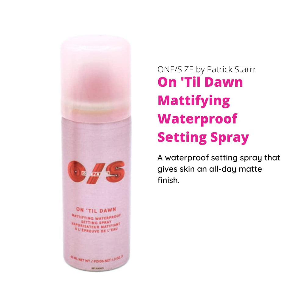 ONE/SIZE Patrick Starrr mini On 'Til Dawn spray dispensing shot highlights sweat-proof wear