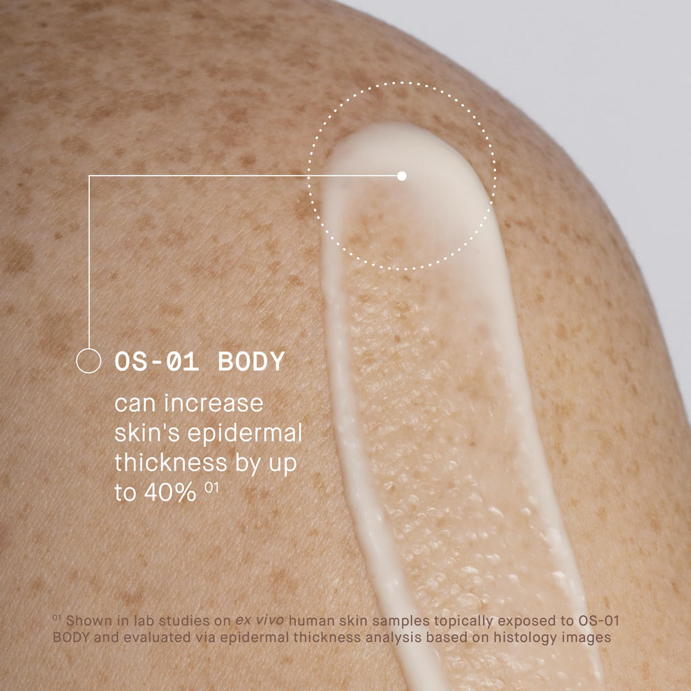 OneSkin BODY OS-01 clean-label ingredients support fragrance-free, gentle care.