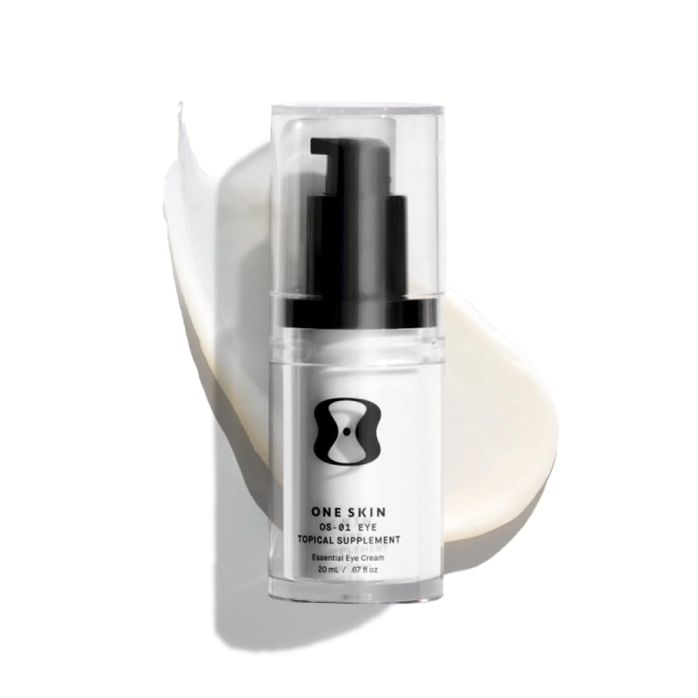 OneSkin EYE OS-01 peptide topical jar closeup for sensitive skin and routine eye-area care