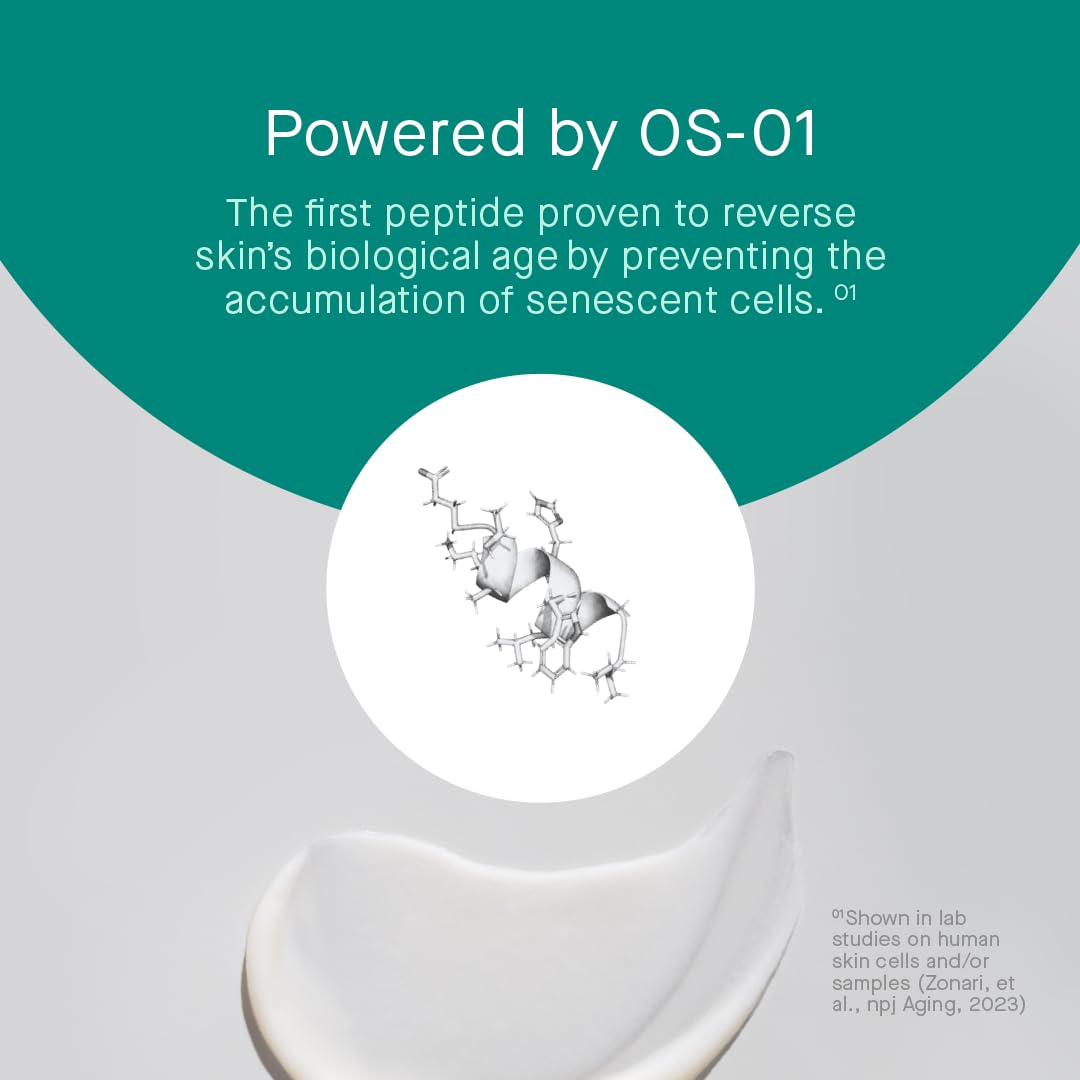 OneSkin Face OS-01 closeup-texture showing smooth gel-cream consistency.