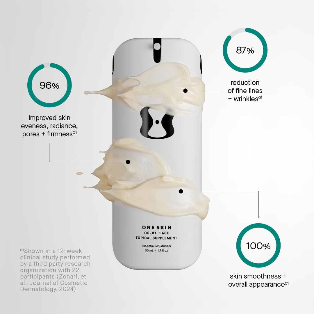 OneSkin Face OS-01 pump-dispense visible for easy daily application.