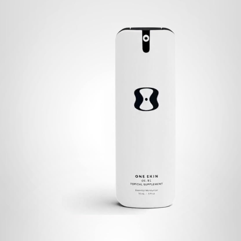 OneSkin OS-01 mini texture swirl indicates lightweight fragrance-free formula.