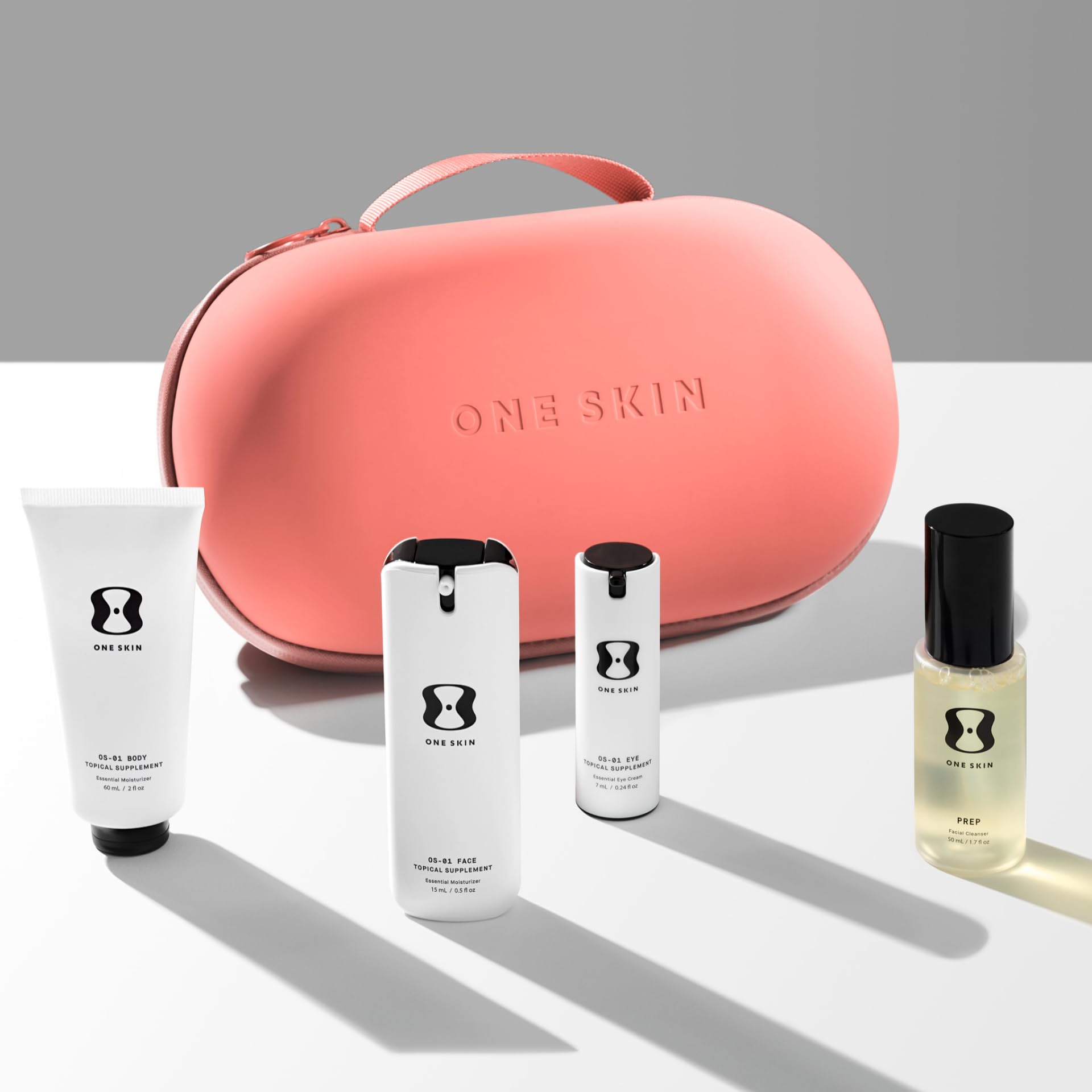 OneSkin OS-01 Face travel bottle for quick peptide-powered daily rejuvenation
