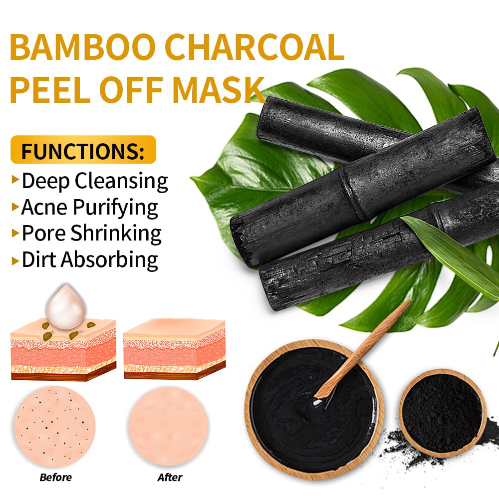 Onespring Blackhead Remover Mask drying on face during peel-off prep.