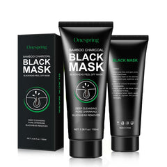 Onespring Blackhead Remover Mask packaging highlighting purifying charcoal formula for deep cleansing.