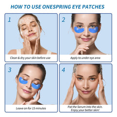 Onespring Eye Gel Pads close-up highlights collagen and pearl extract infusion