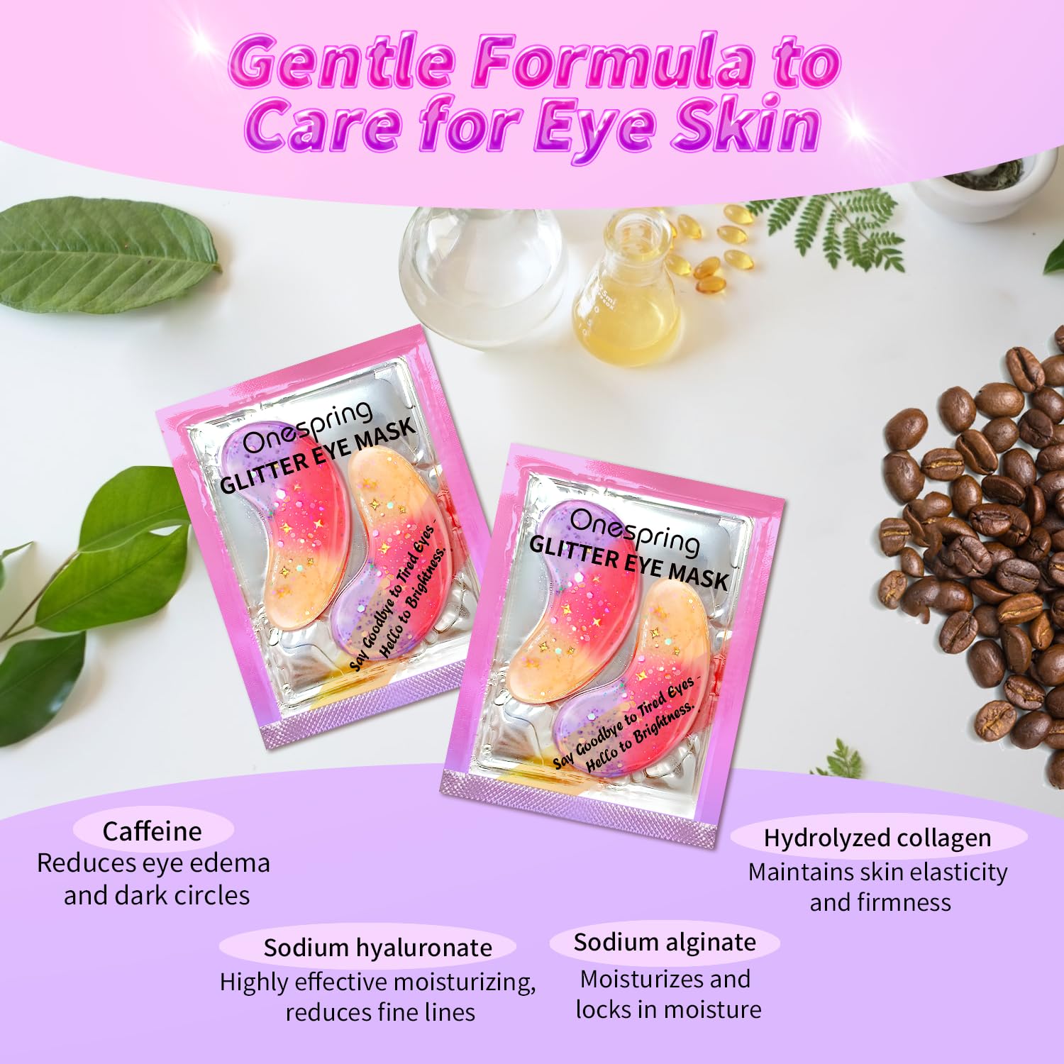 Onespring Eye Masks cooling gel texture conveys instant refreshing relief during late nights.