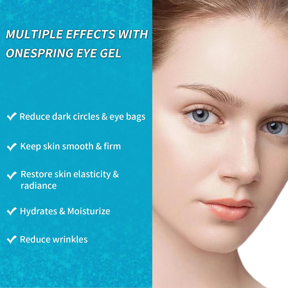 Onespring hyaluronic acid smoothing reveals plump, hydrated under-eye areas.
