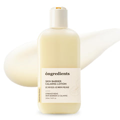 ONGREDIENTS Skin Barrier Calming Lotion bottle for daily hydration and calm skin.