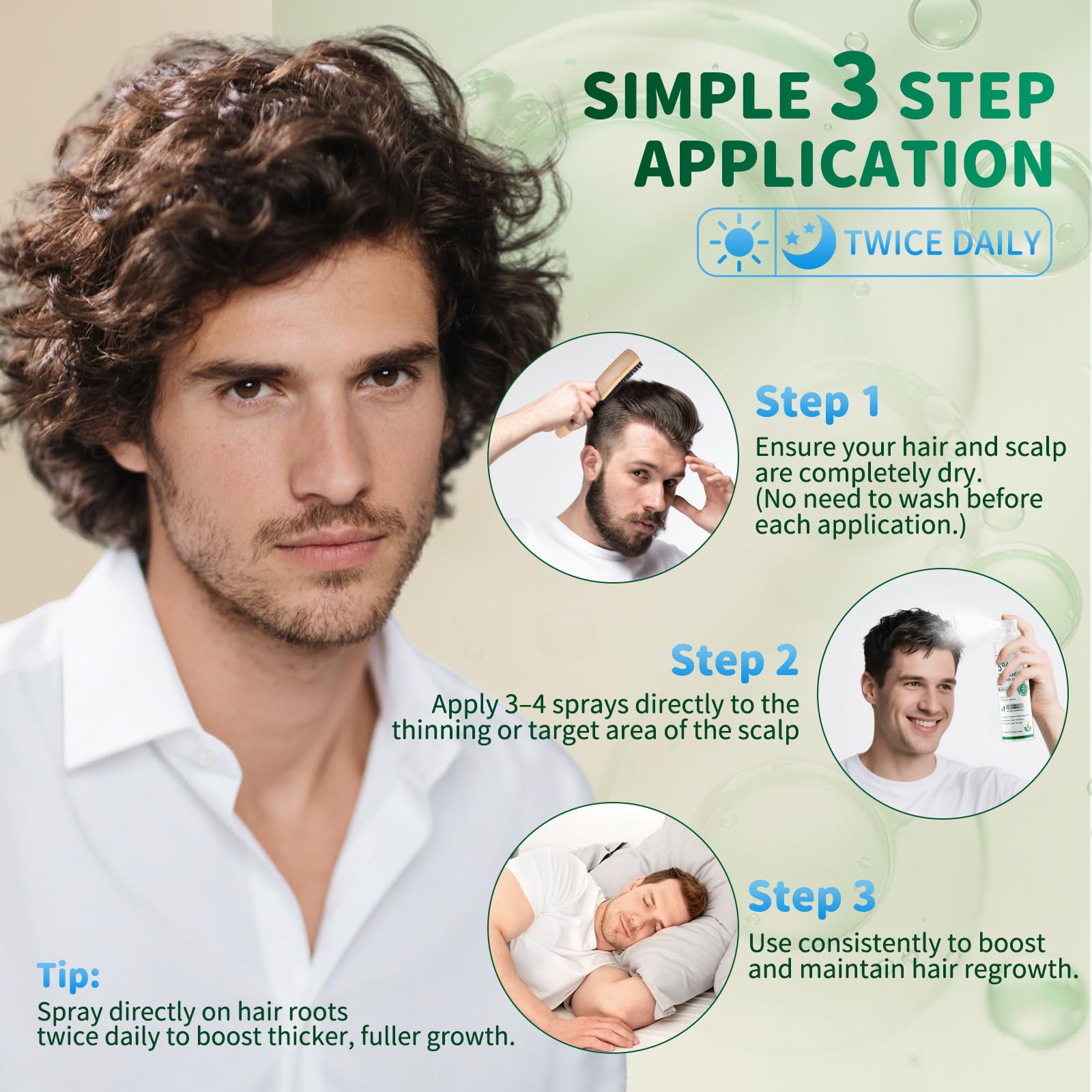 ONIADBA daily-use spray ready for morning and evening routine.