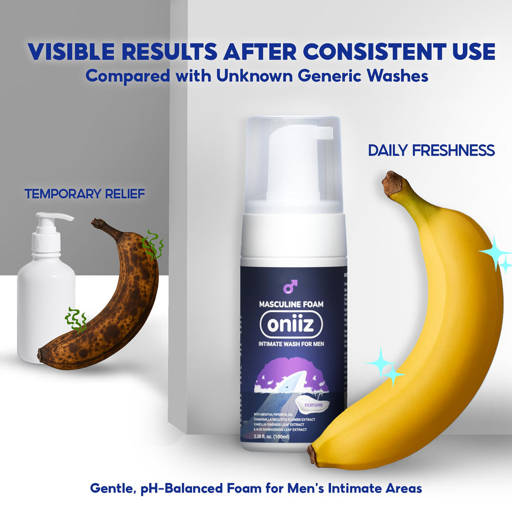 ONIIZ ingredient panel highlights green tea, aloe and chamomile for gentle care