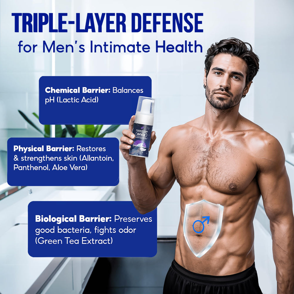 ONIIZ masculine foam perfume wash packaging with premium design