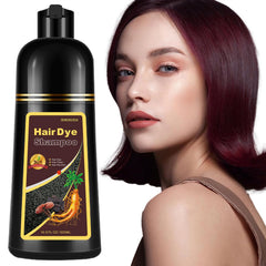 Onilyua dark wine red hair dye shampoo bottle shows packaging and shade promise
